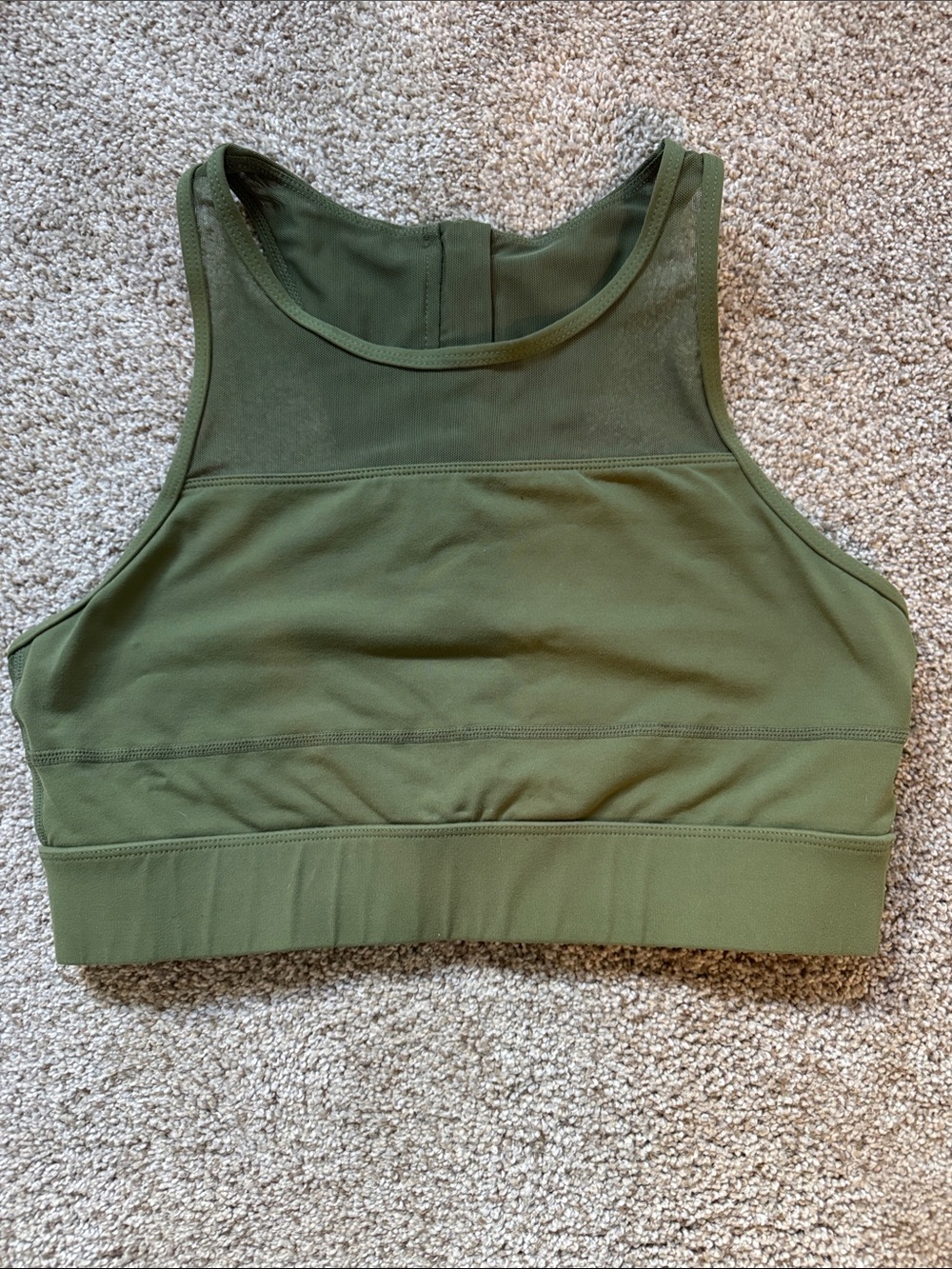 ZYIA Olive Green High Neck Sports Bra